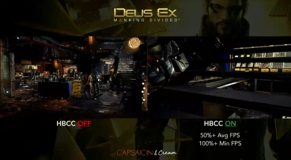 Radeon RX Vega HBCC demo in Mankind Divided