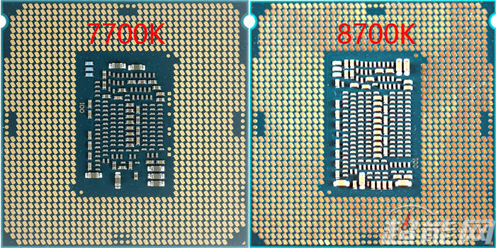 Intel Core i7-8700K vs Core i7-7700K (back)