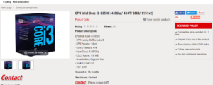 Intel Coffee Lake CPUs - Core i3-8350K pre-order