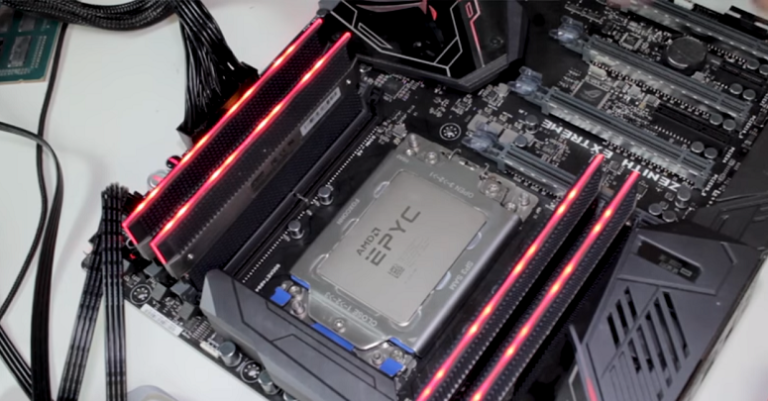 AMD EPYC tweaked to work on an X399 Threadripper motherboard