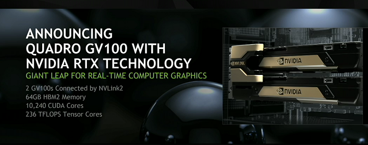 Nvidia Quadro GV100 unveiled at GTC - Still waiting for New GeForce cards