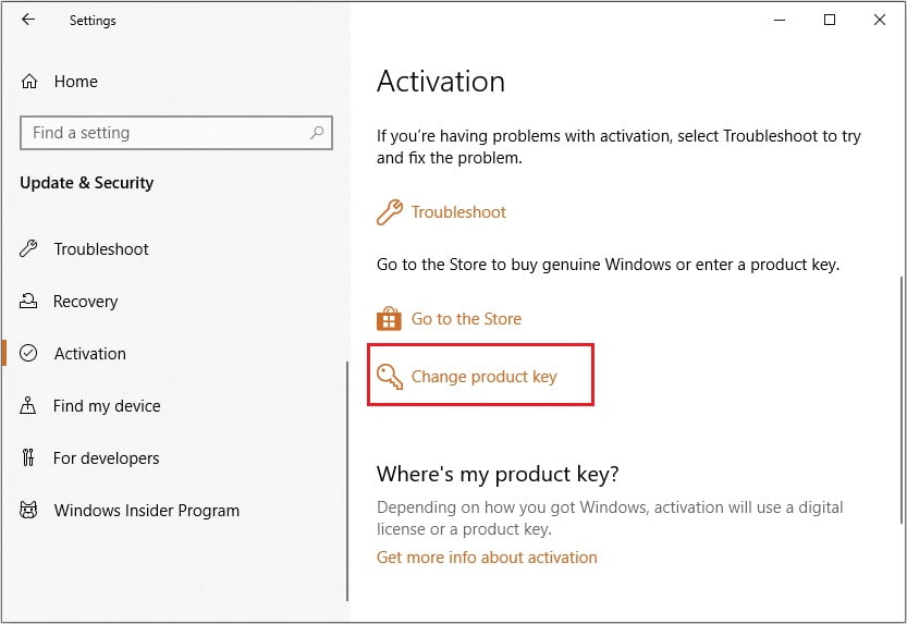 Change the product key to fix the Windows Activation Error 0x8007007B