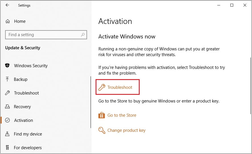 Windows Activation Troubleshooter