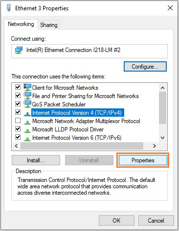 Internet Protocol Version 4 (TCP/IPv4) Properties