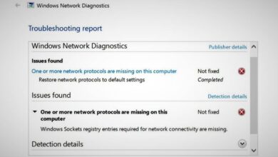 One or more network protocols missing Windows 10