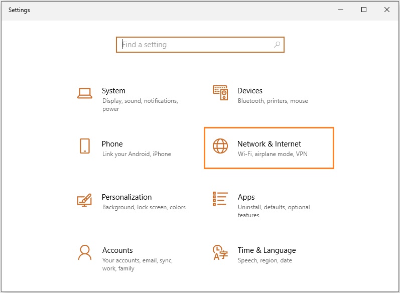 Network & Internet Settings