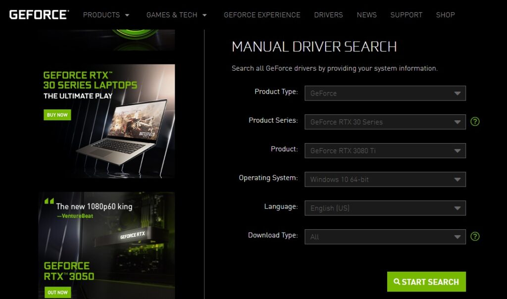 Download Nvidia GeForce driver