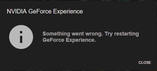 error code 0x0003 geforce experience