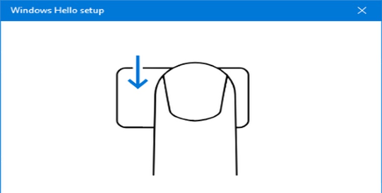 Fingerprint setup in Windows 10
