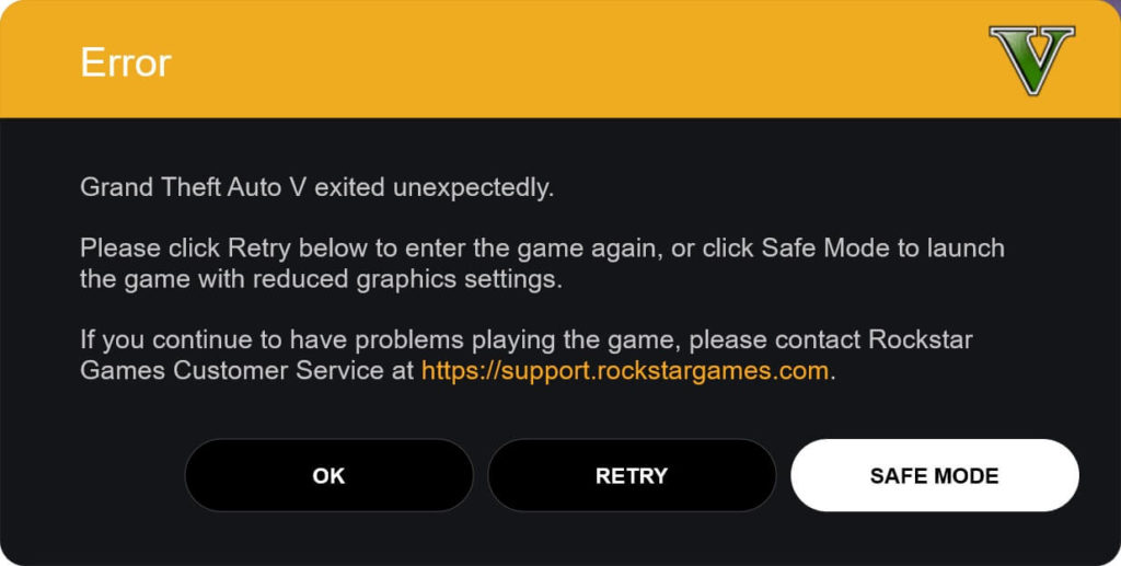 rockstar games launcher exited unexpectedly