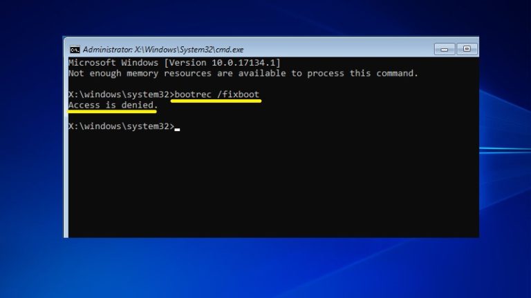 2 Easy Ways to Fix bootrec /FixBoot Access is denied on Windows 10