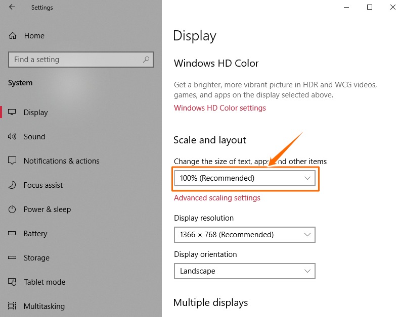 Rescale your display to fix Discord overlay issue