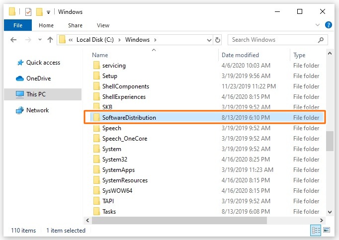 Windows Software Distribution folder