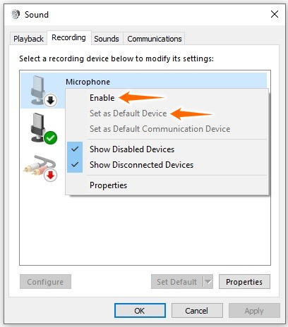 Set HyperX Cloud 2 mic as default
