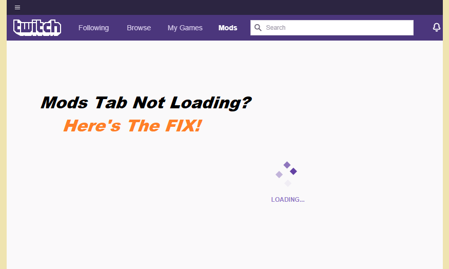 How to fix Mods Tab not loading on Twitch