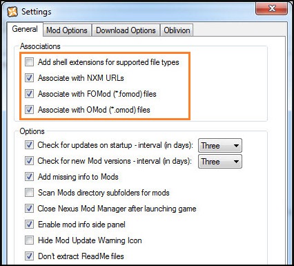 Tweak Mod Manager Settings to fix SKYUI Error Code 1