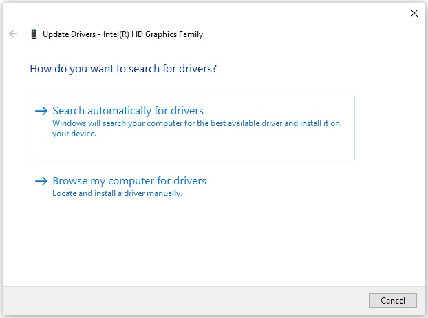 Search auto for drivers