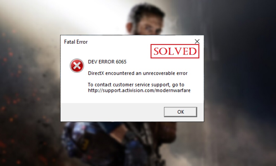 Fix Dev Error 6065 Modern Warfare Warzone