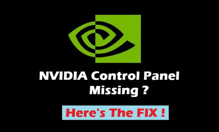 NVIDIA Control Panel Missing? Easy FIX [2022 Update]