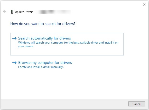 Search automatically for drivers