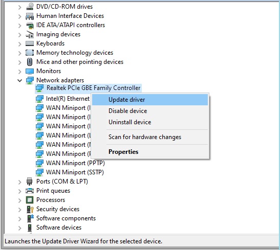 Update Realtek PCIe GBE Family Controller