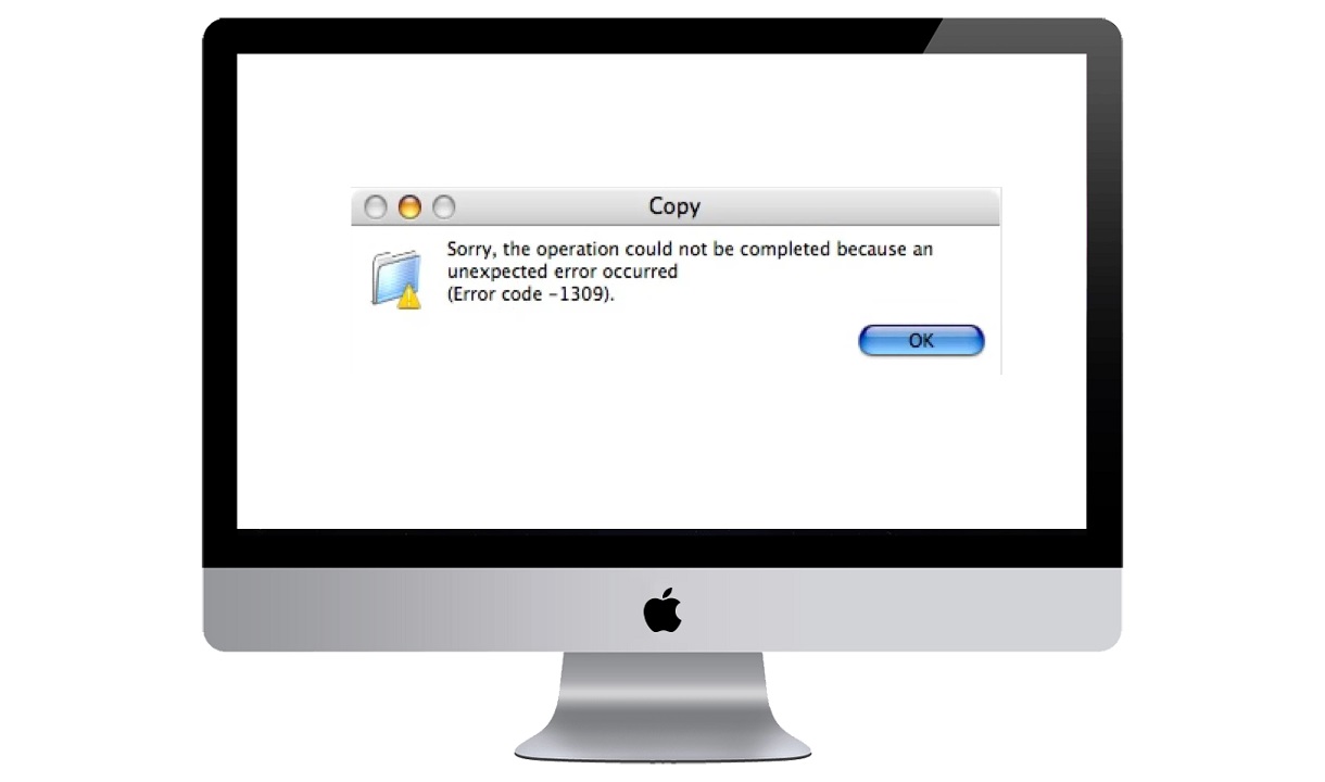 Код ошибки 1309 mac os при копировании