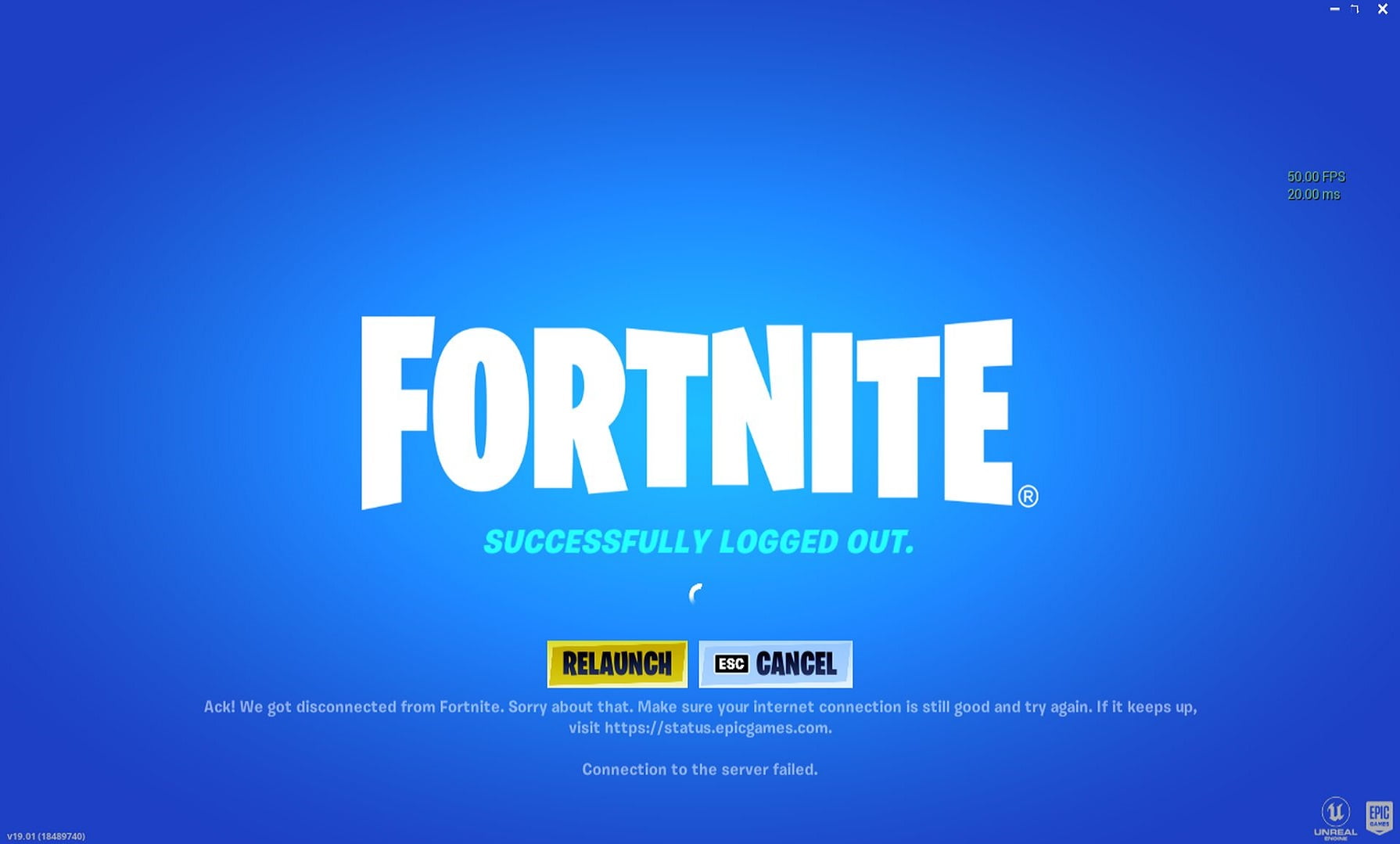 How to fix Fortnite Successfully Logged Out error