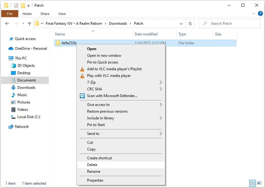 Delete 4e9a232b Subfolder to fix FFXIV patch files issue
