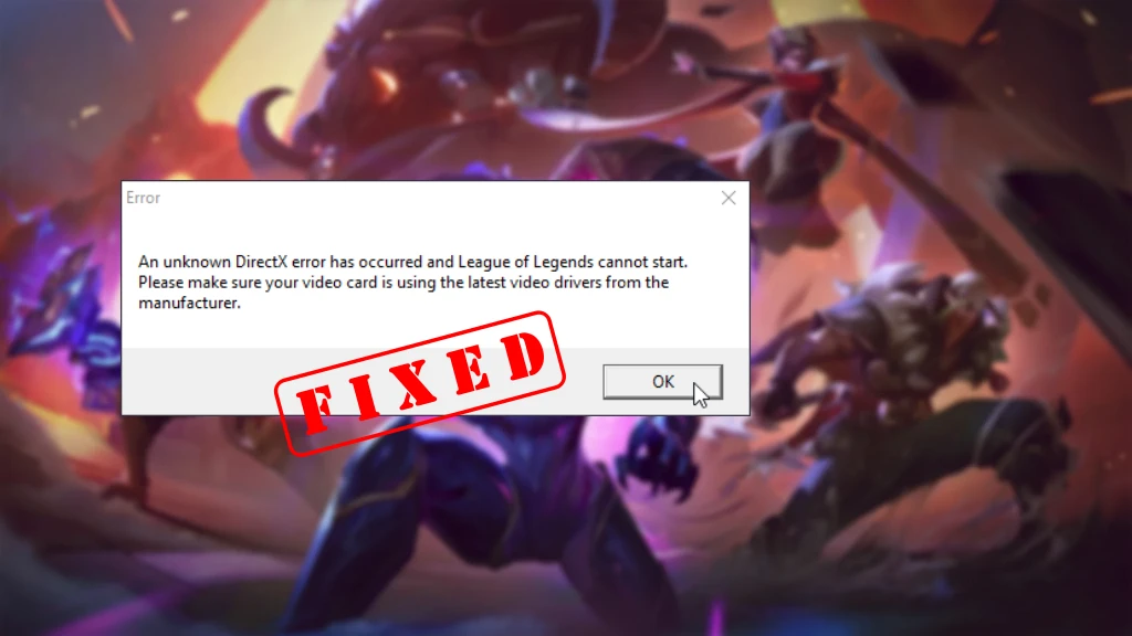 How to fix League of Legends DirectX Error.